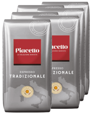 Piacetto Tradizionale Espresso καφές σε κόκκους Επαγγελματική συσκευασία κιβωτίου 6x1kg