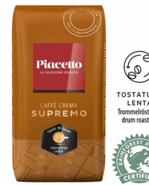 Καφές σε κόκκους Piacetto Supremo Caffe Crema 1kg