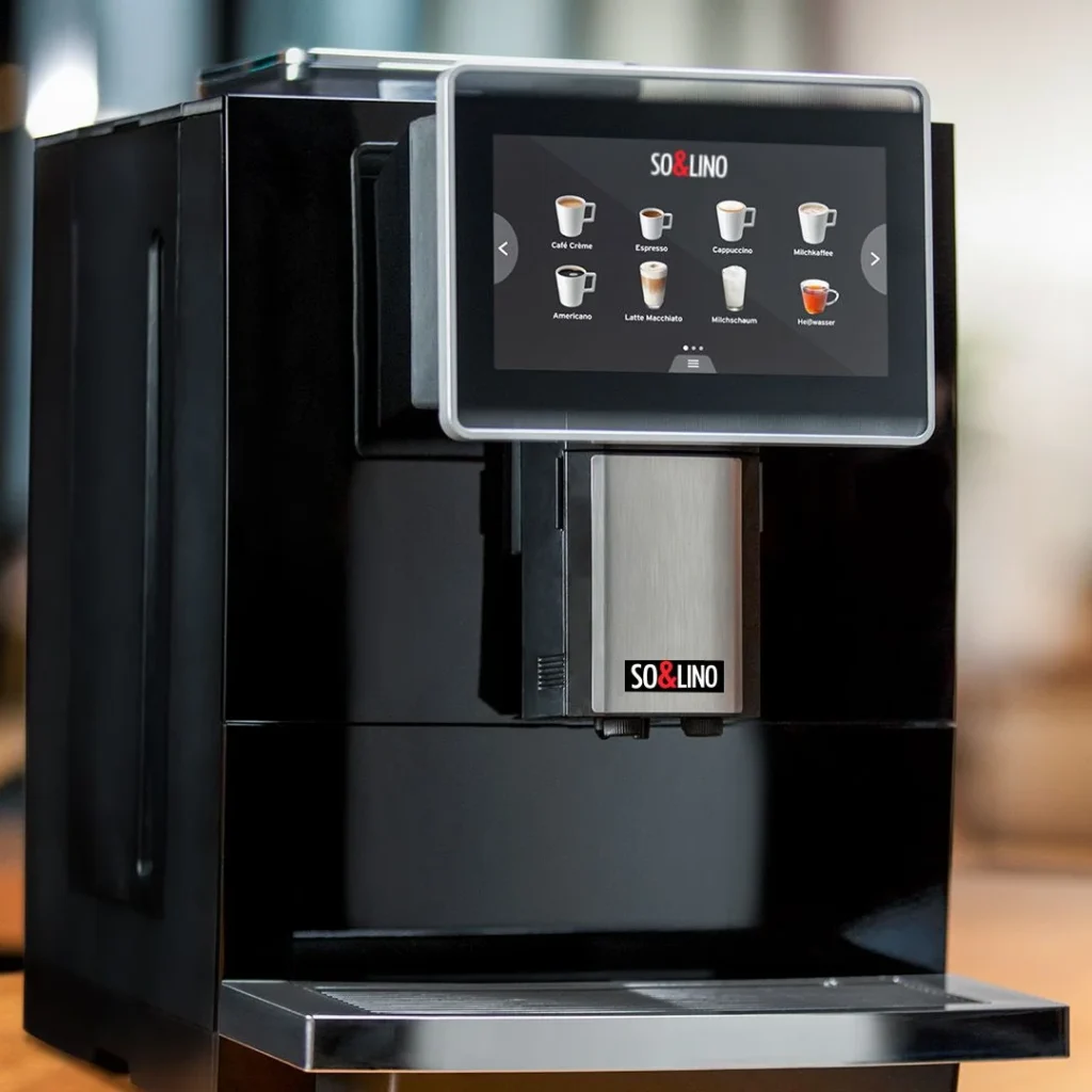 Solino Office Automatic Coffee Machine on a kitchen counter