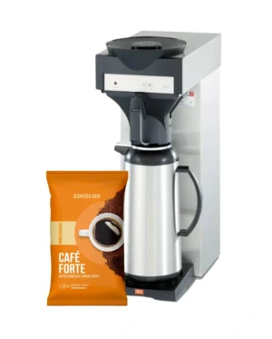 Melitta 170 filter coffee machine for thermos jug with a pack of Eduscho Cafe Forte