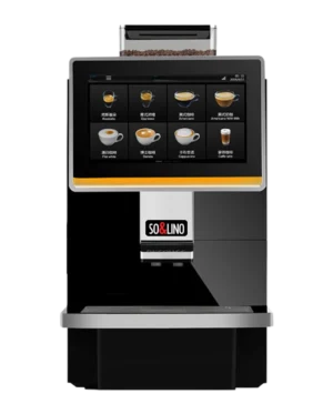 Solino Coffeebreak Plus επαγγελματική Μηχανη Καφε για μικρομεσαια εστιαση και take away, μπροστινη ληψη σε λευκο φοντο